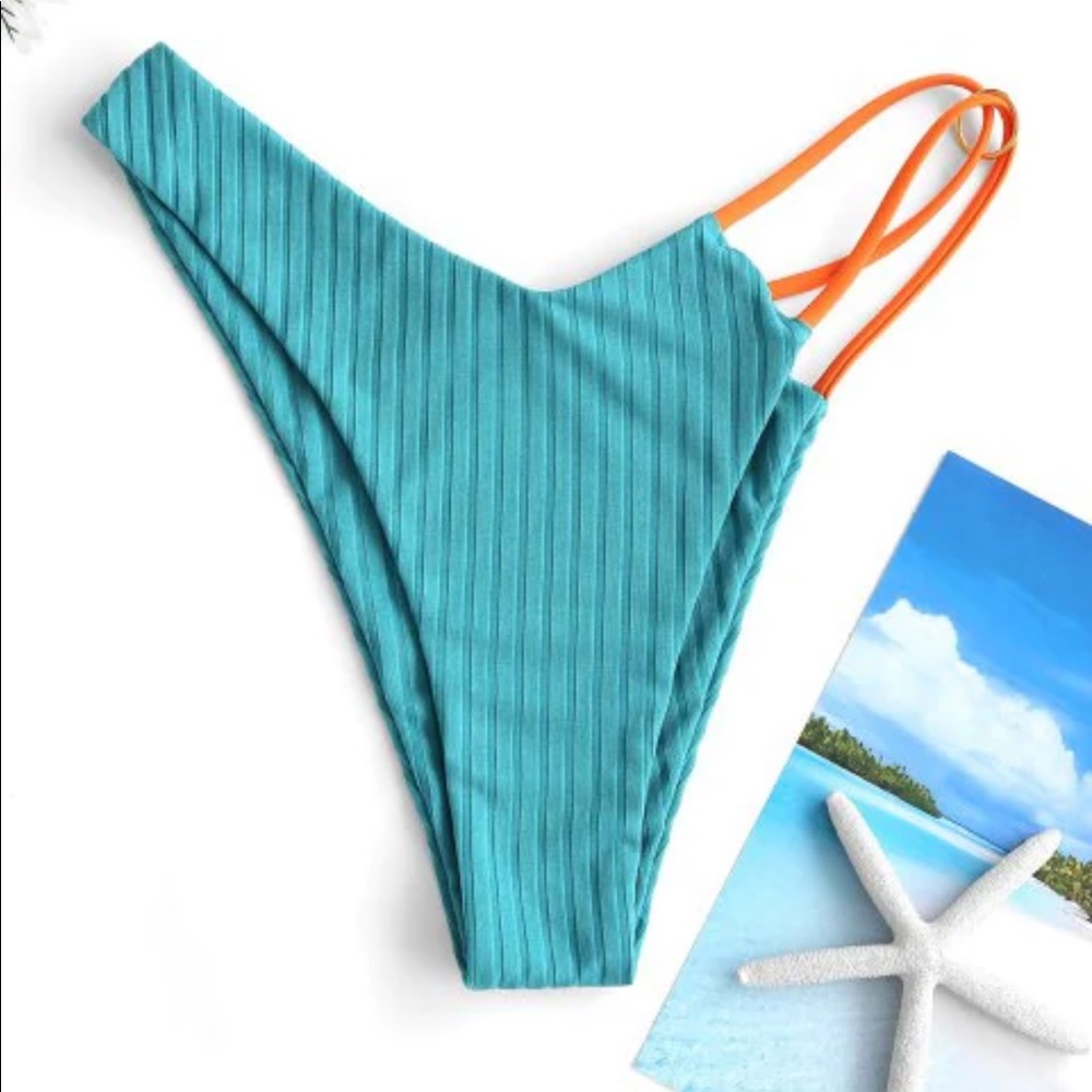 BRAND NEW ZAFUL teal & orange swim suit bottoms